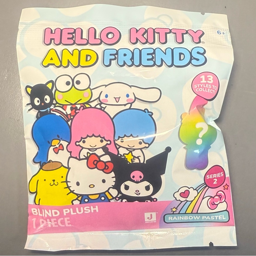 Hello Kitty And Friends Plush Blind Bag Rainbow Pastel Series 2 Sanrio New